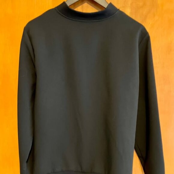 Thick crepe minimalist bomber jacket in black, Icône by Simons, size XL - Picture 2 of 5